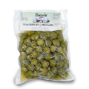Sweet green olives in brine 500g
